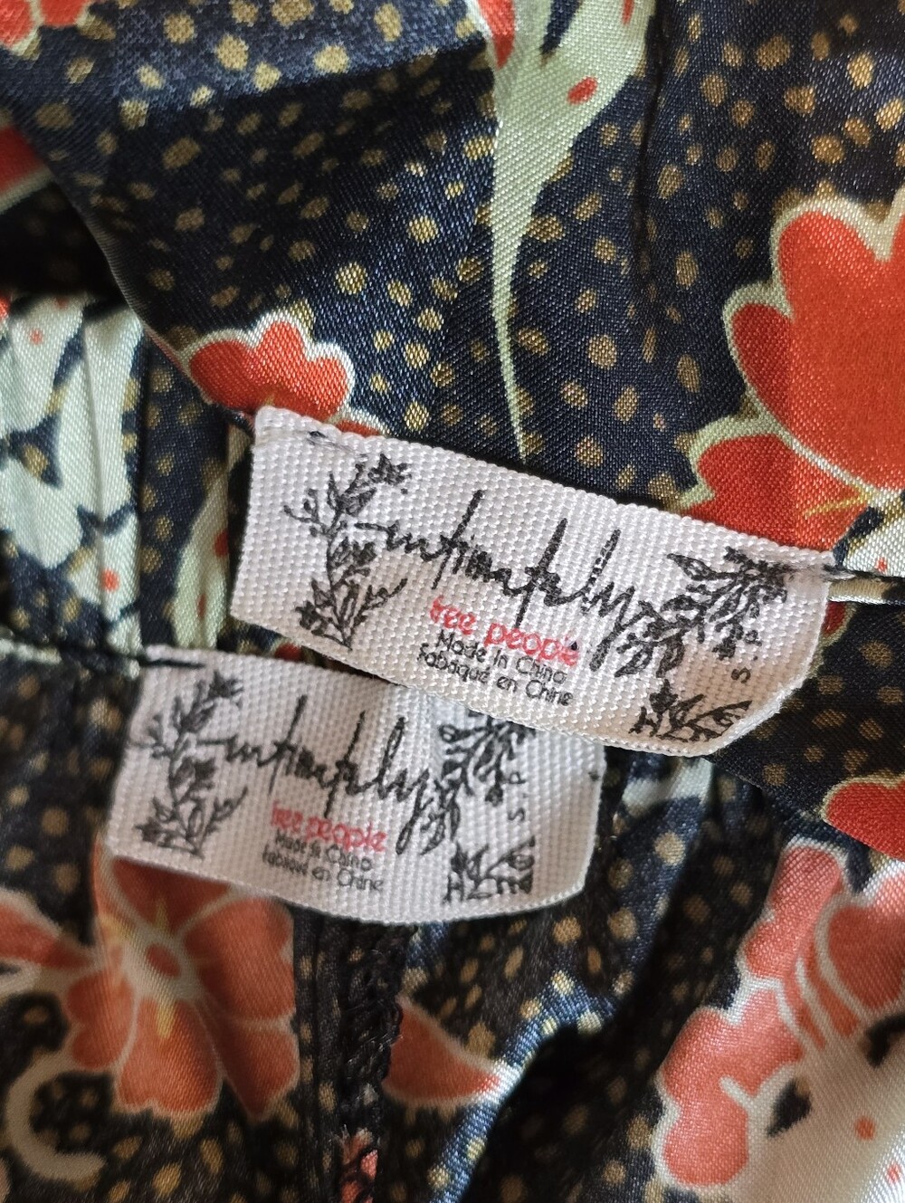 Intimately Free People Pajama Party Sleep Set Black S Top Bottoms - Picture 6 of 16